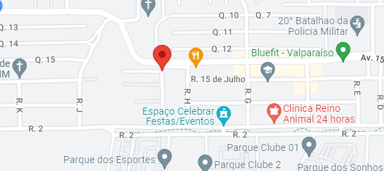 Imagem do Google Maps indicando o local da unidade